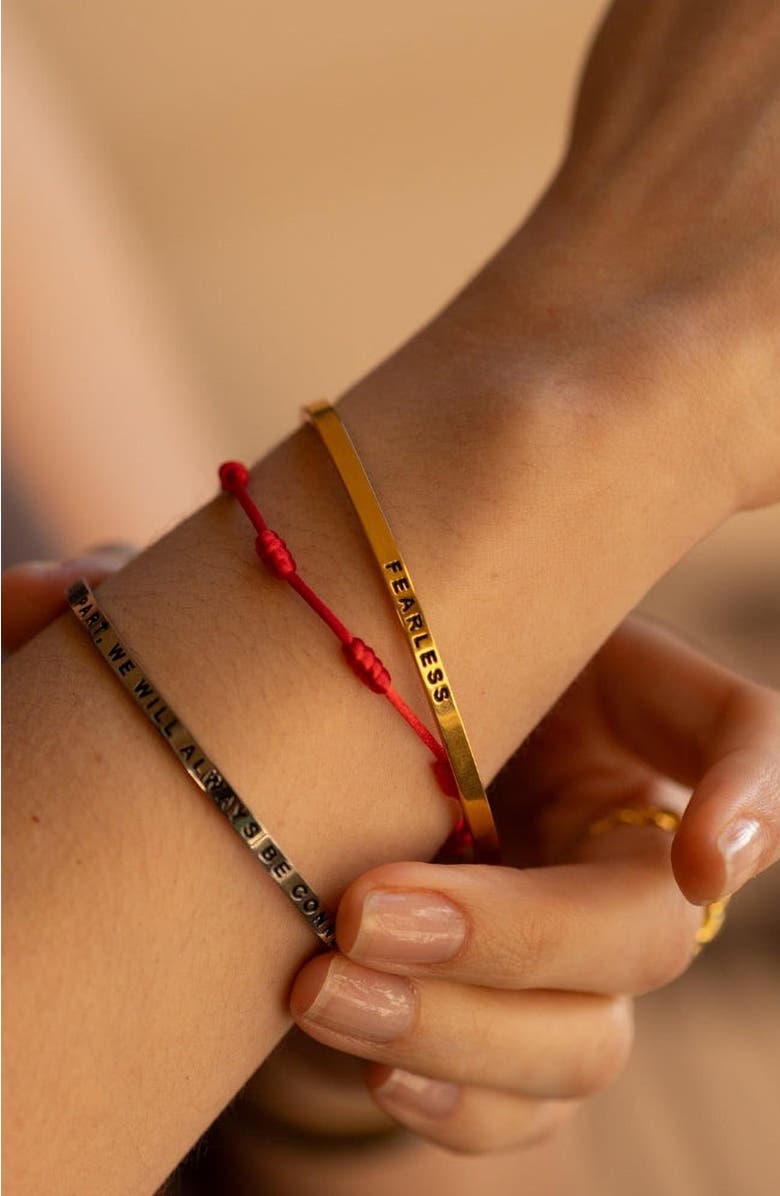 Mantra 7 Knots of Protection bracelet, Alternate, color, Red Silk