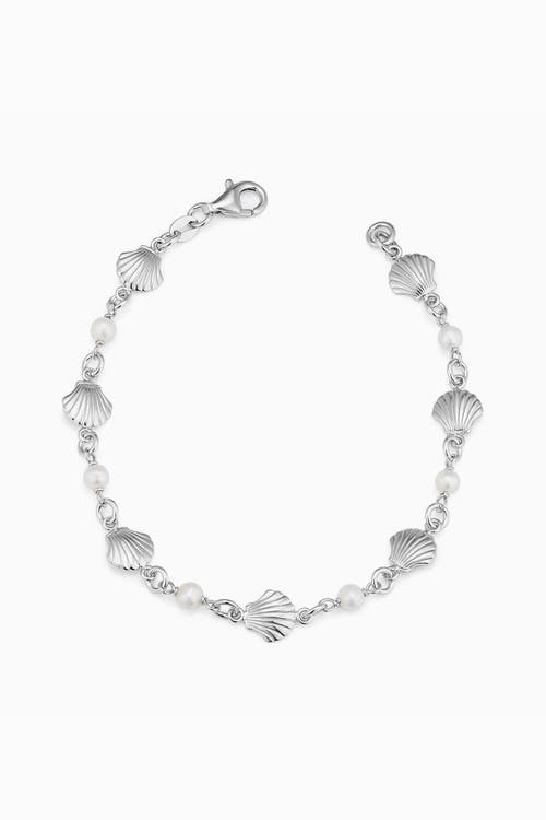 Oradina Sterling Silver Ocean Treasures Station Bracelet In Silver