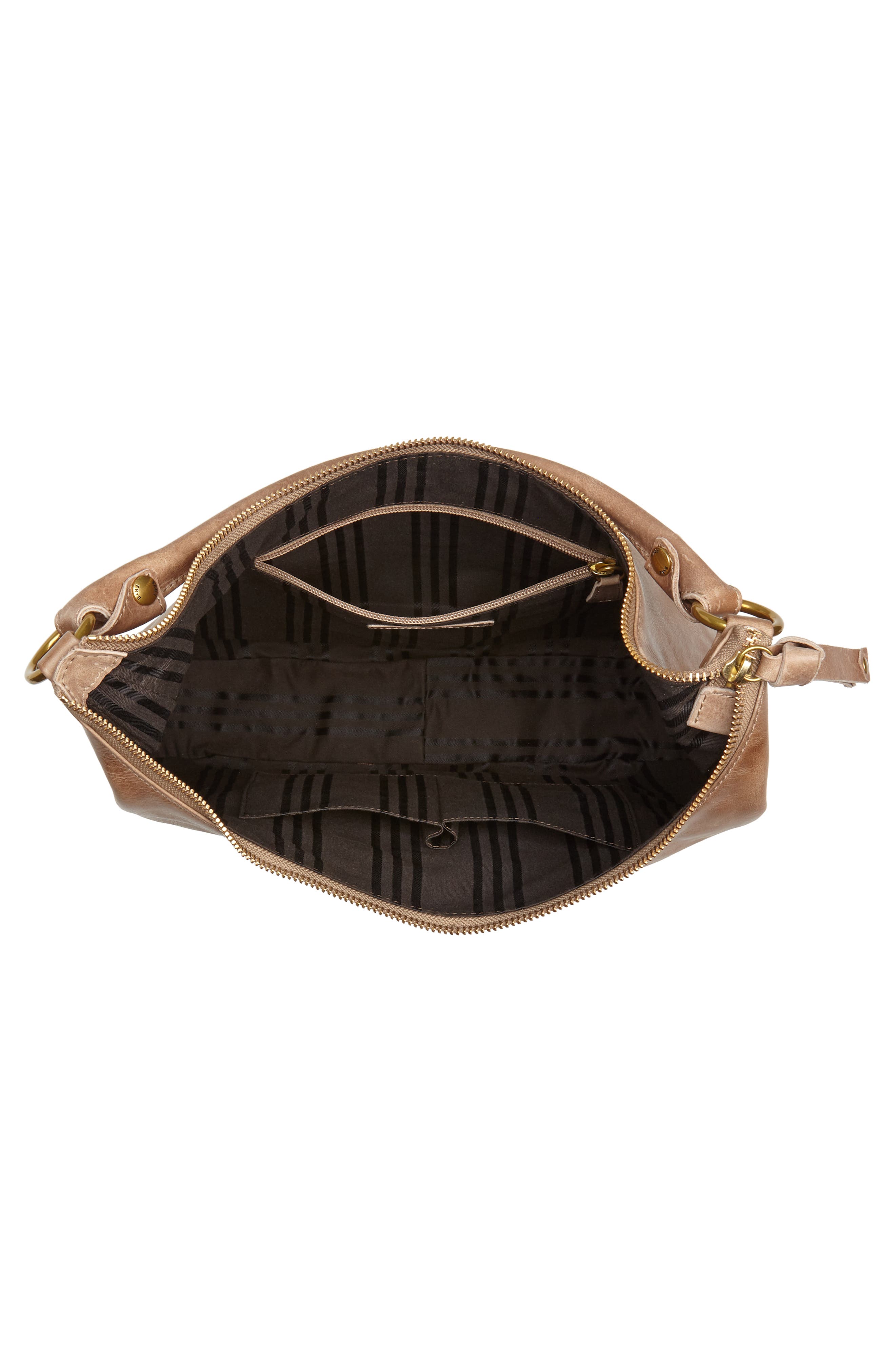Melissa Large Leather Hobo, Alternate, color, DARK TAUPE