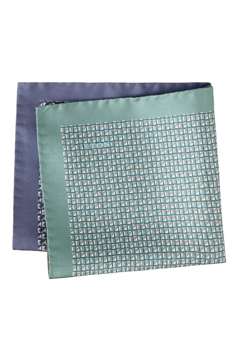 Geo Four Silk Twill Pocket Square, Main, color, MULTI