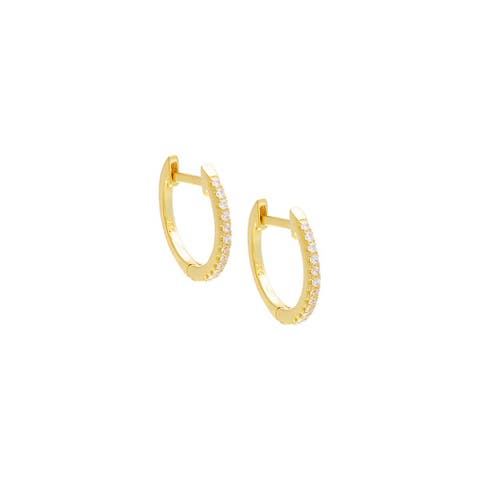 Pavé Dainty Huggie Earring