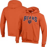 Champion Men's Champion Orange Chicago Bears Powerblend Arch over Logo Hoodie