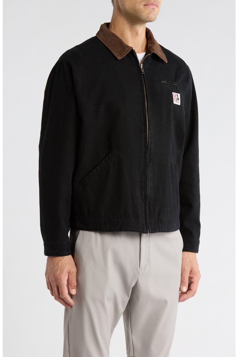 Prairie Cotton Canvas Jacket, Alternate, color, WASHED BLACK
