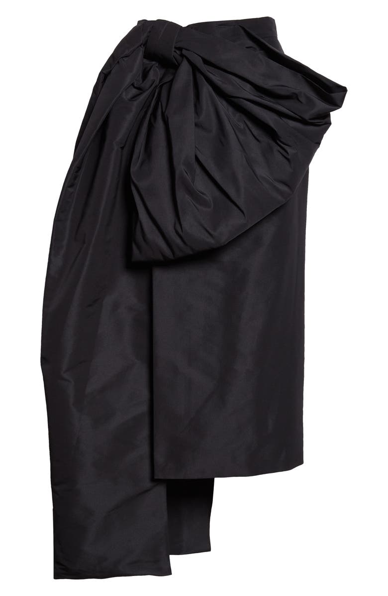 Givenchy Draped Bow Detail Faille Skirt, Alternate, color, Black