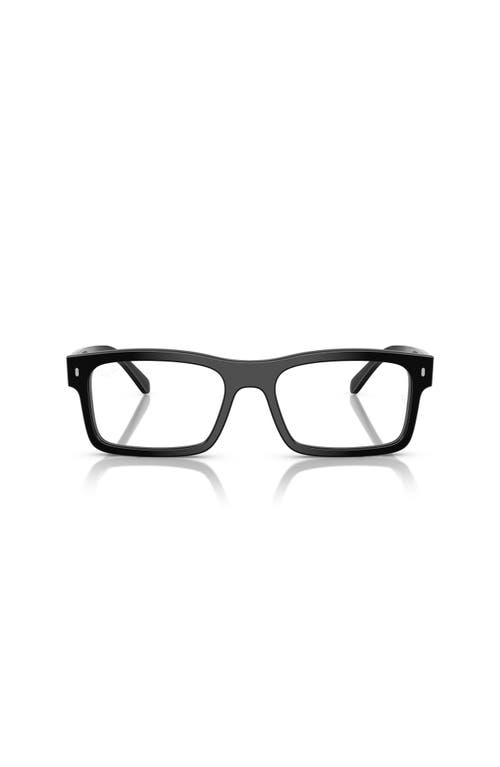 Ray Ban Ray-ban 56mm Rectangle Optical Glasses In Black