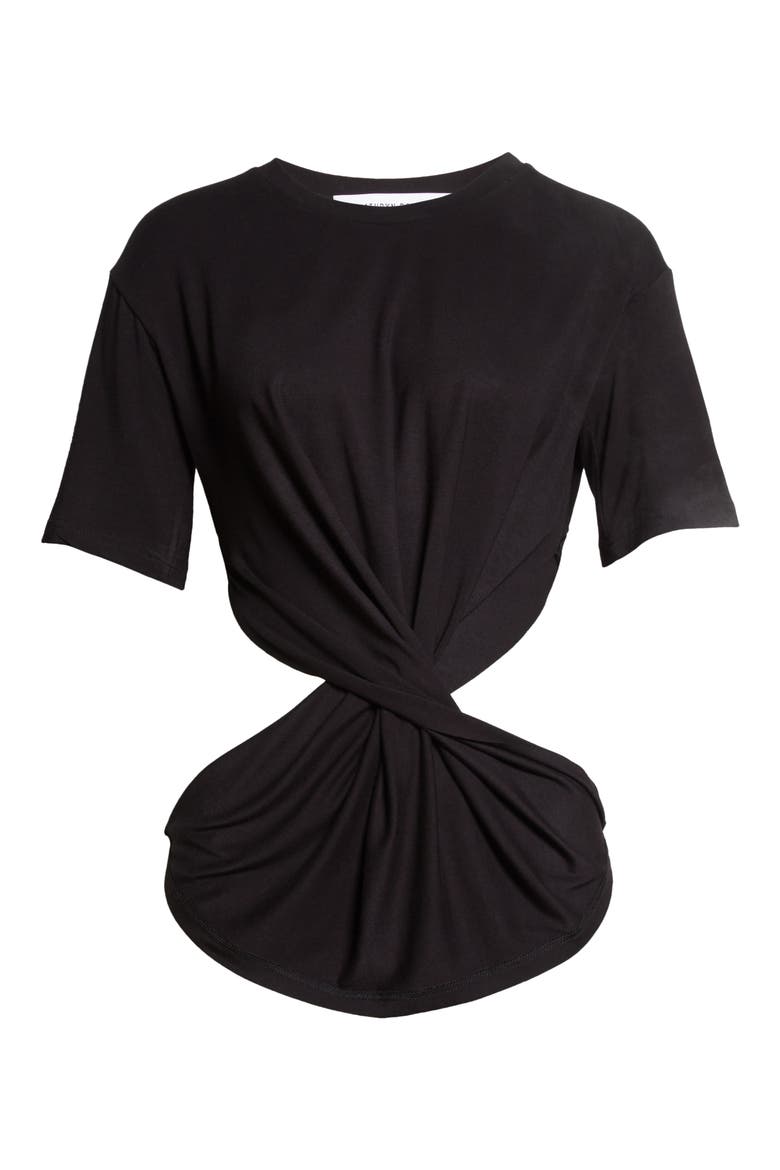 Twisted Cutout T-Shirt, Alternate, color, BLACK