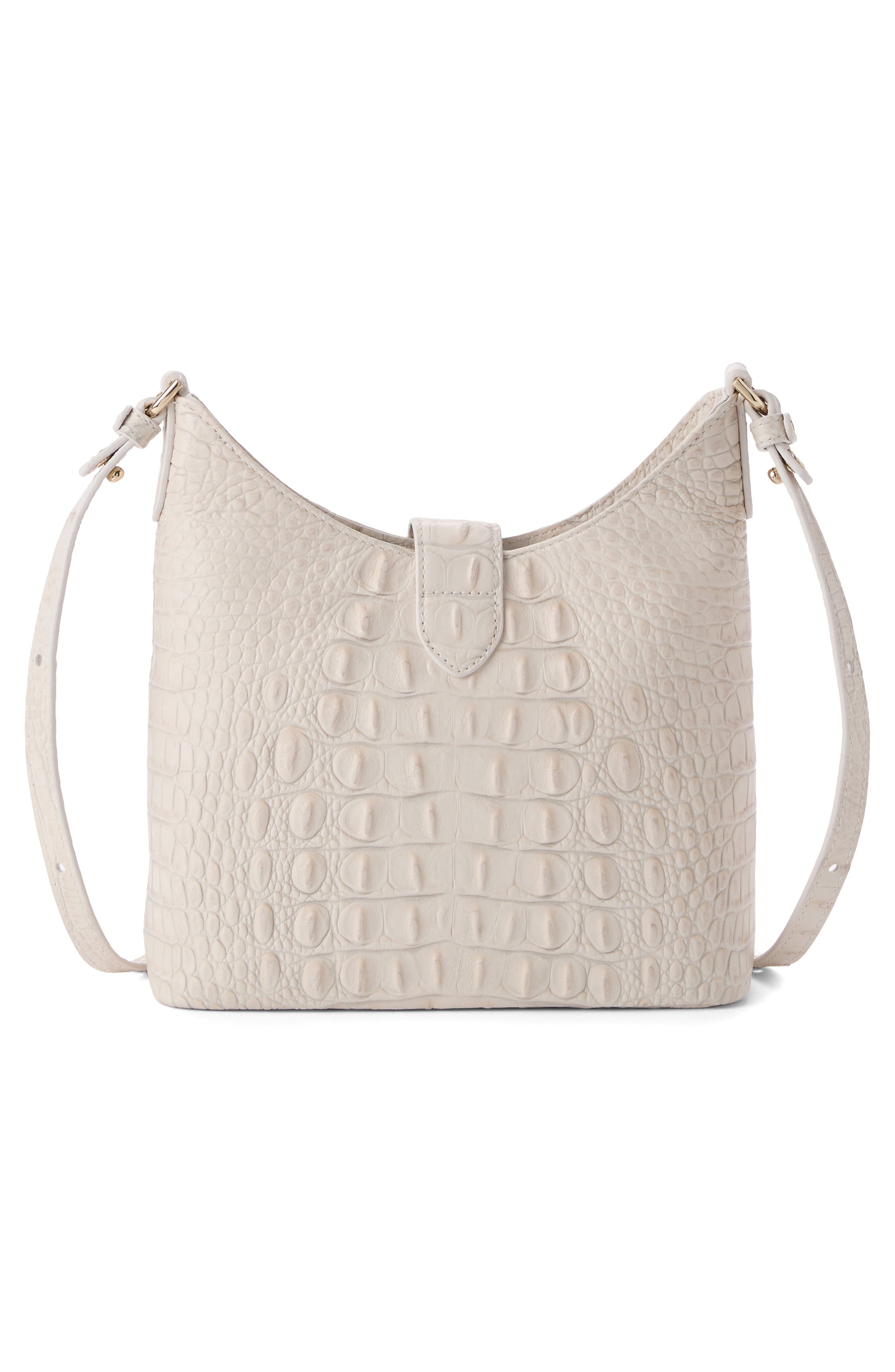 Small Gwynne Croc Embossed Leather Crossbody Bag, Alternate, color, IVORY