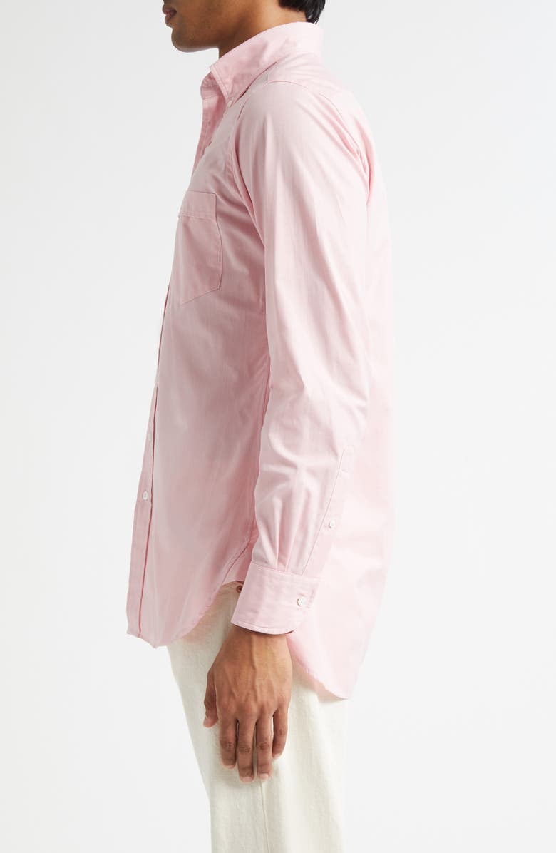 Drake's Pinpoint Cotton Oxford Button-Down Shirt, Alternate, color, Pink