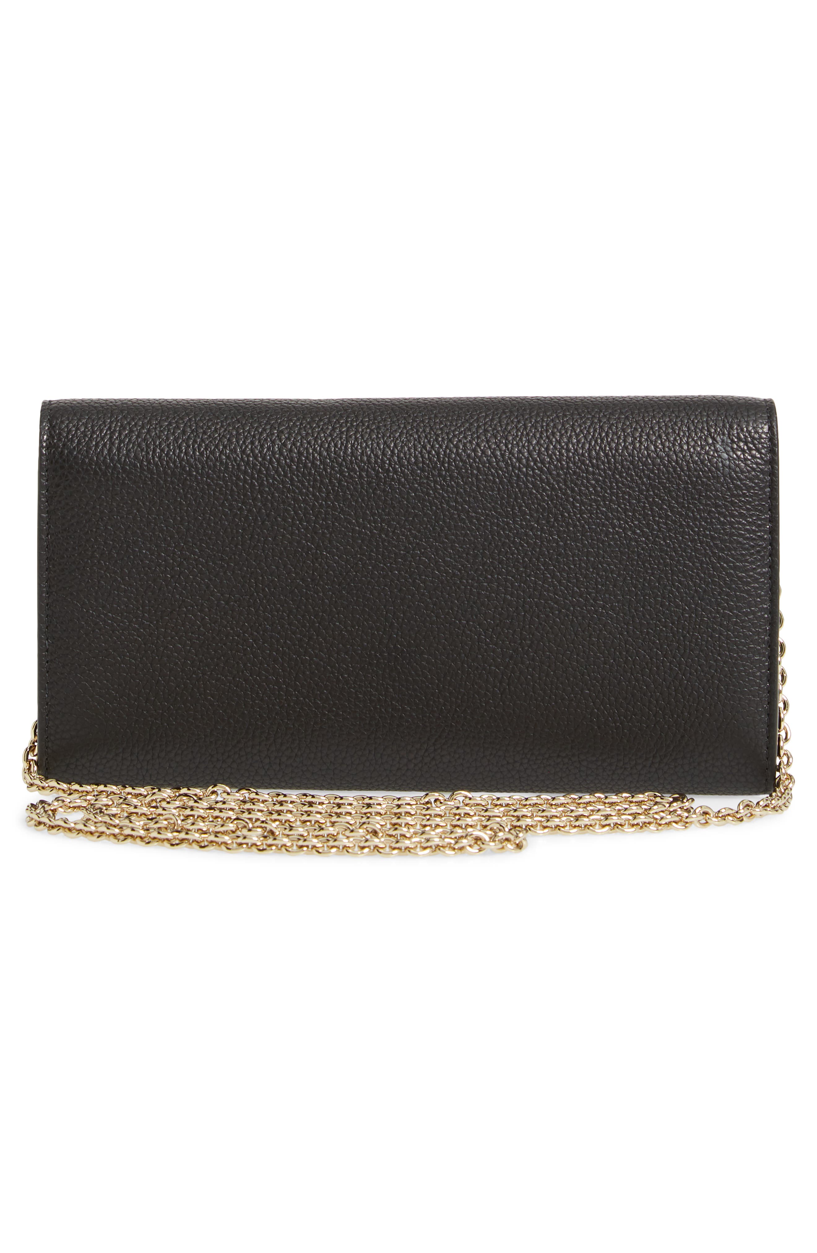 FERRAGAMO City Grainy Leather Wallet on a Chain, Alternate, color, 