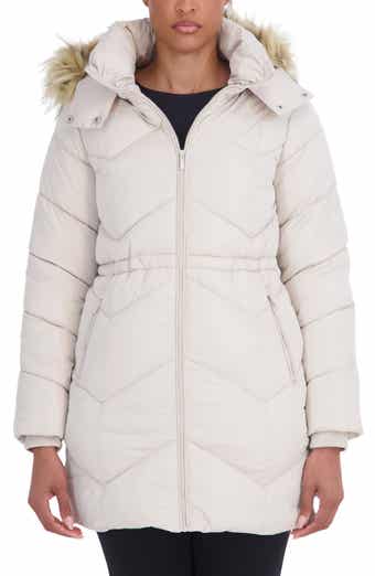 Faux Fur Trim Water Resistant Puffer Parka