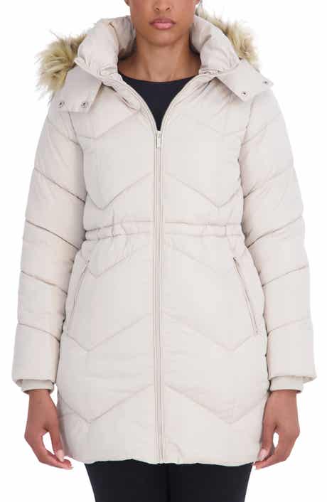 Faux Fur Trim Water Resistant Puffer Parka