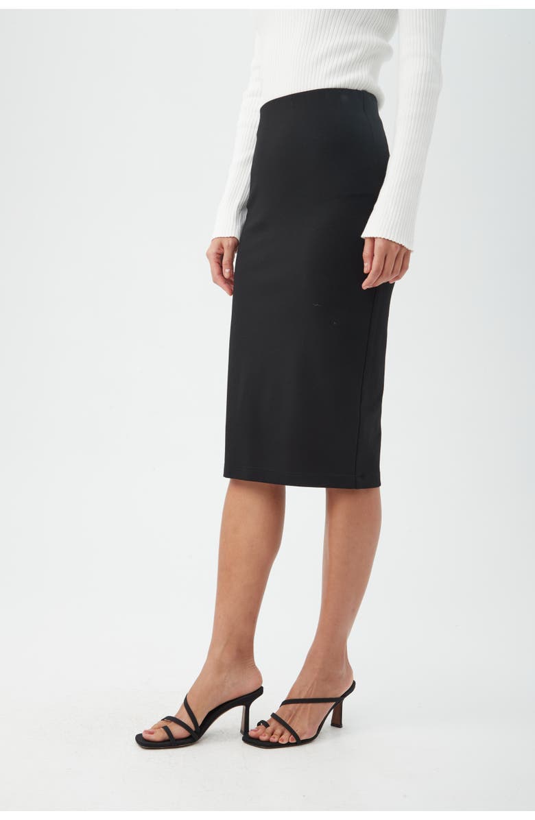 Trina Turk Amana Ponte Pencil Skirt, Alternate, color, Black