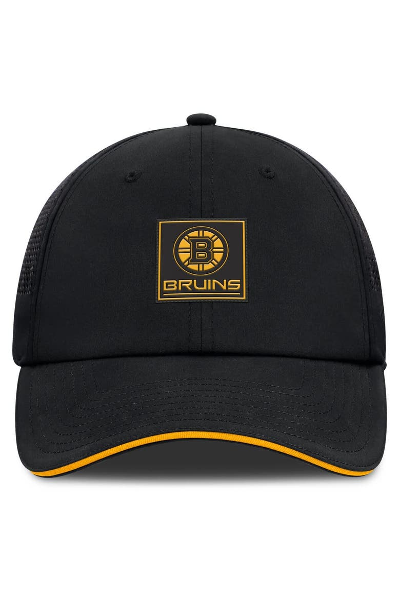 Men's Fanatics Black Boston Bruins Driver Adjustable Hat, Alternate, color, Black