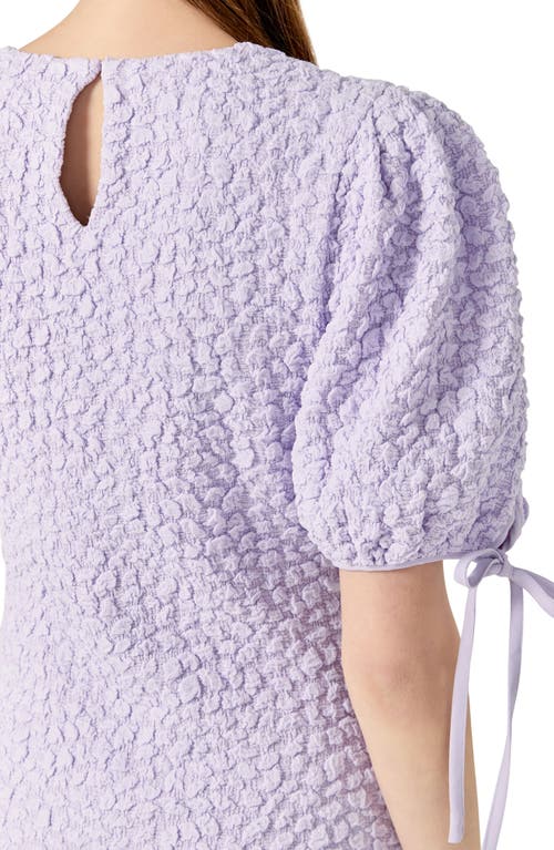 ENGLISH FACTORY ENGLISH FACTORY TEXTURED PUFF SLEEVE MIDI DRESS