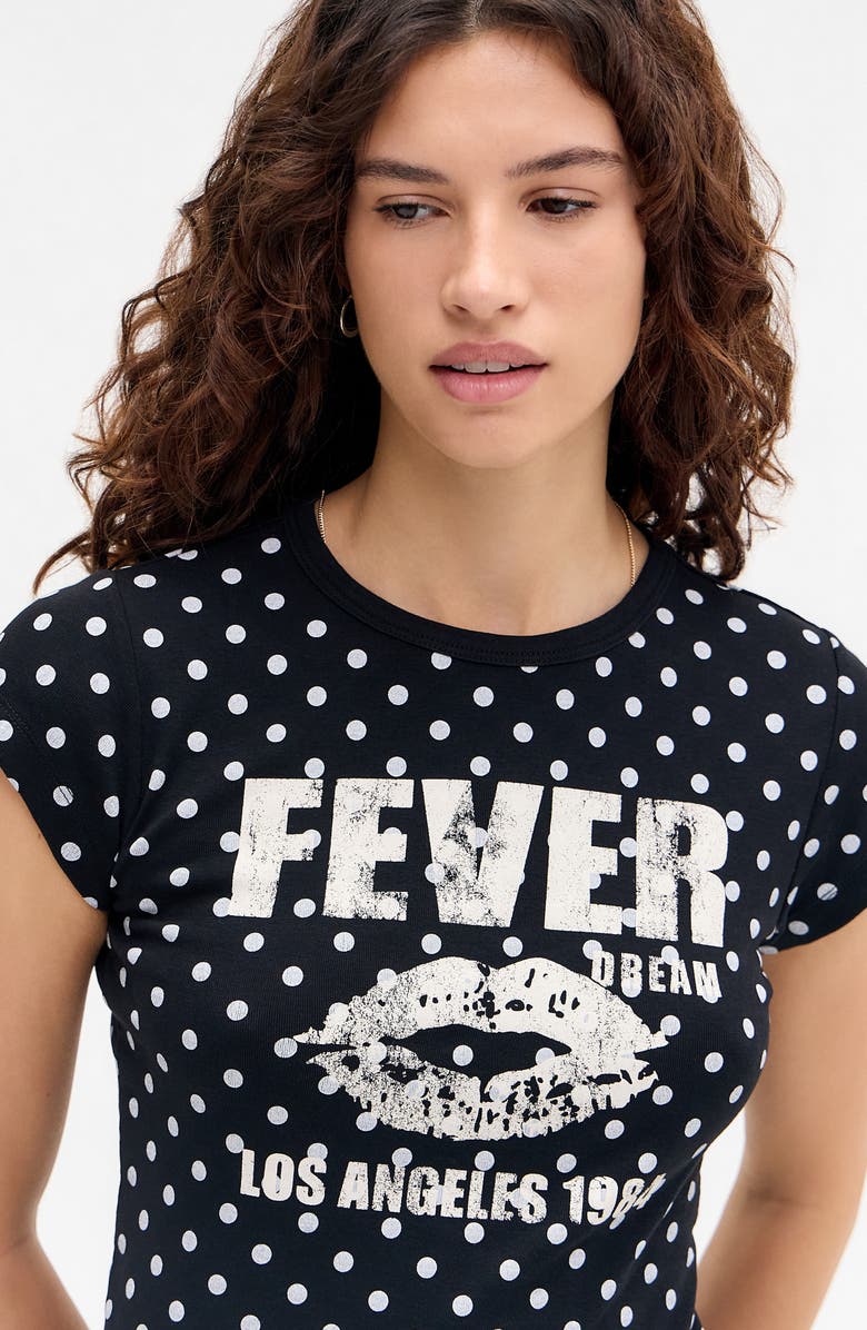 BDG Urban Outfitters Polka Dot Fever Baby T-Shirt, Alternate, color, Black