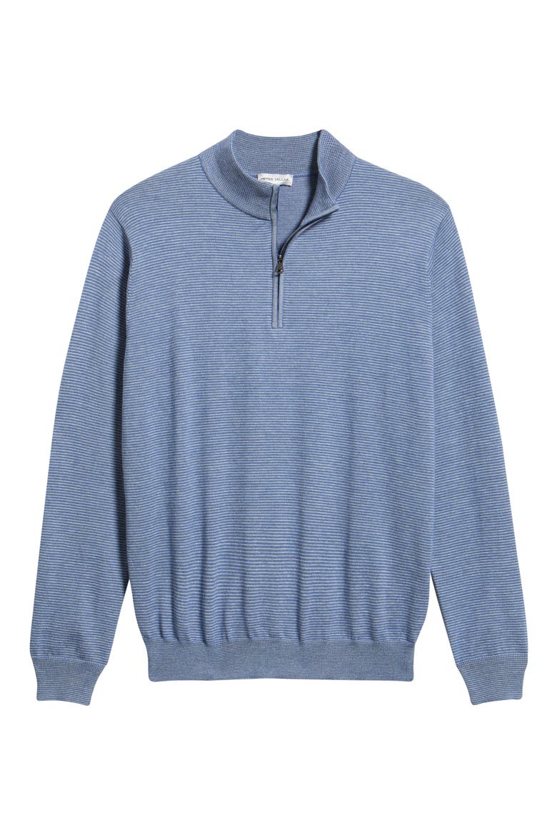 Canton Stripe Quarter Zip Sweater, Alternate, color, BLUE FREESIA
