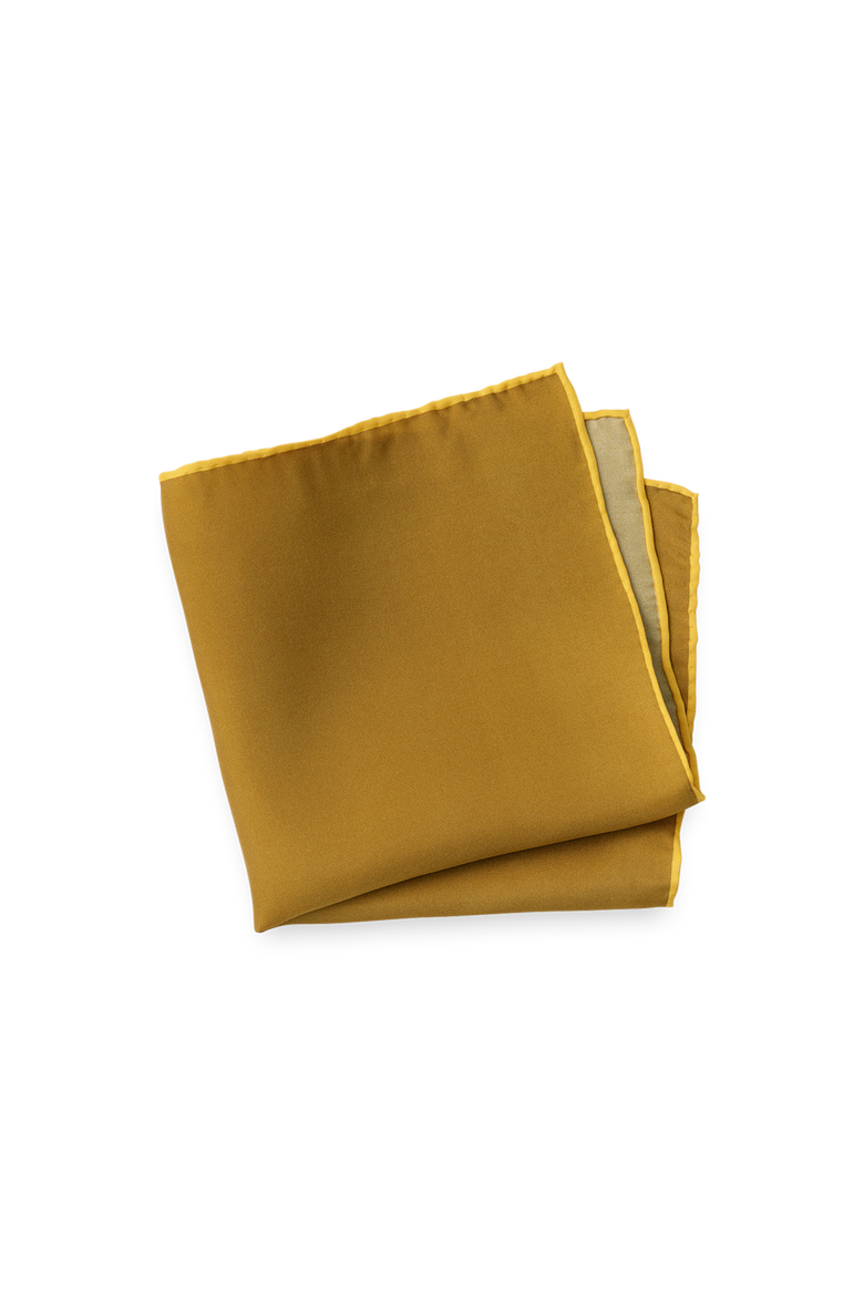 Solid Silk Pocket Square, Main, color, Gold