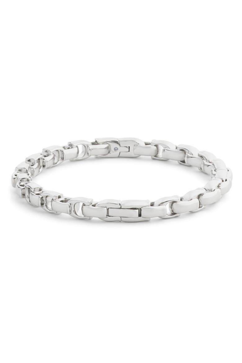 Signature Hinged Bangle, Alternate, color, RHODIUM
