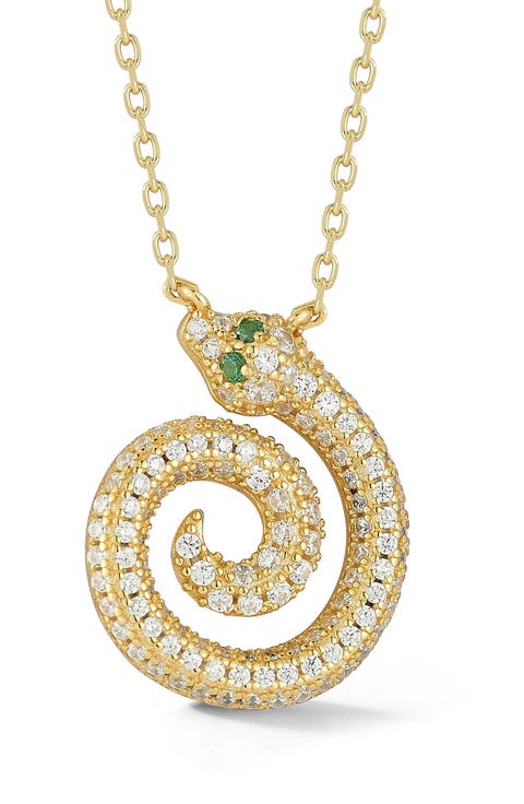 Swirl Snake Pendant Necklace