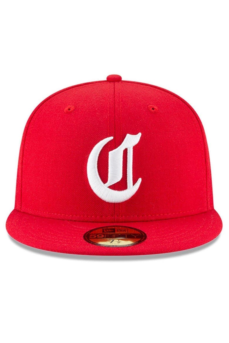Men's New Era Red Cincinnati Reds Cooperstown Collection Wool 59FIFTY Fitted Hat, Alternate, color, Red
