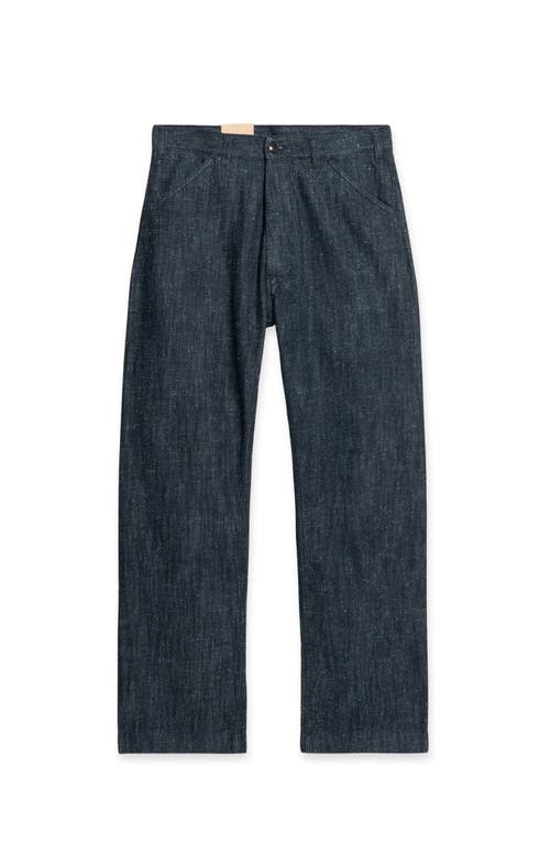 Fortela Russell Indigo Rinse Denim Trousers In Blue
