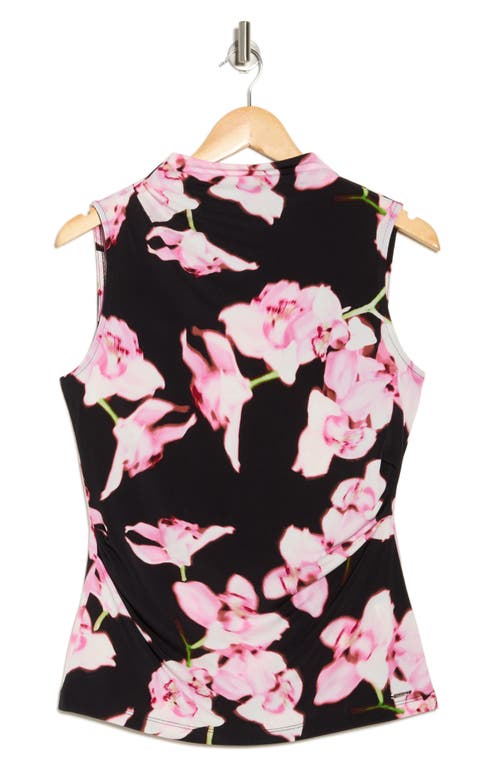 CALVIN KLEIN CALVIN KLEIN MOCK NECK SLEEVELESS DRAPED TOP 