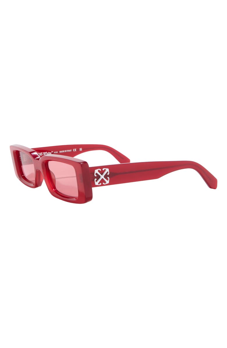 Off-White 50mm Arthur Rectangular Sunglasses, Alternate, color, Burgundy Burgundy
