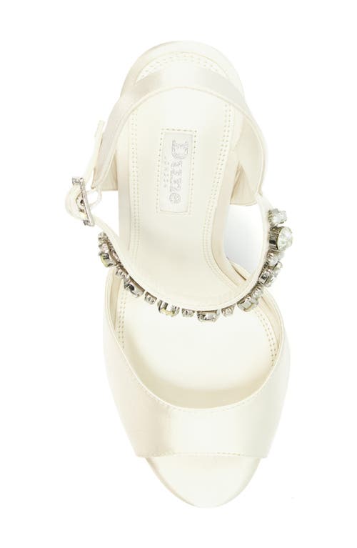 Dune London Miracles Ankle Strap Platform Sandal In White