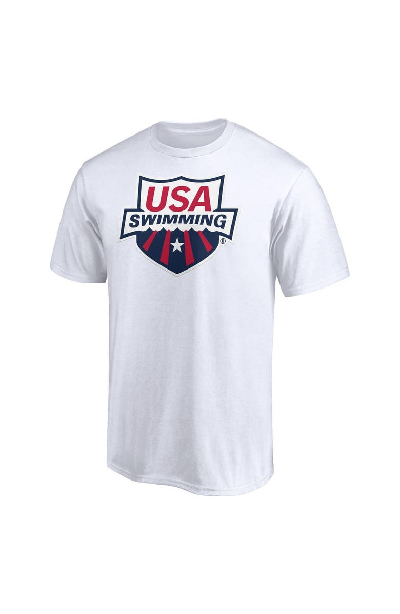 FANATICS Men's Fanatics Branded White USA Swimming Core Primary Logo T-Shirt, Alternate, color, White