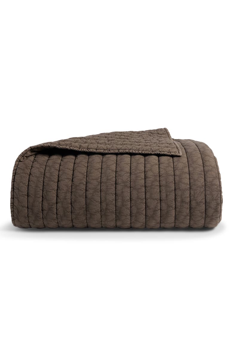 Parachute Garment Dye Channel Quilted Quilt, Main, color, Warm Grey