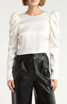 FRAME Silk Backless Long Sleeve Shirt