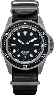 UNIMATIC ProDiver Modello Uno U1S-T-PD6-B Automatic NATO Strap Watch, 41.5mm