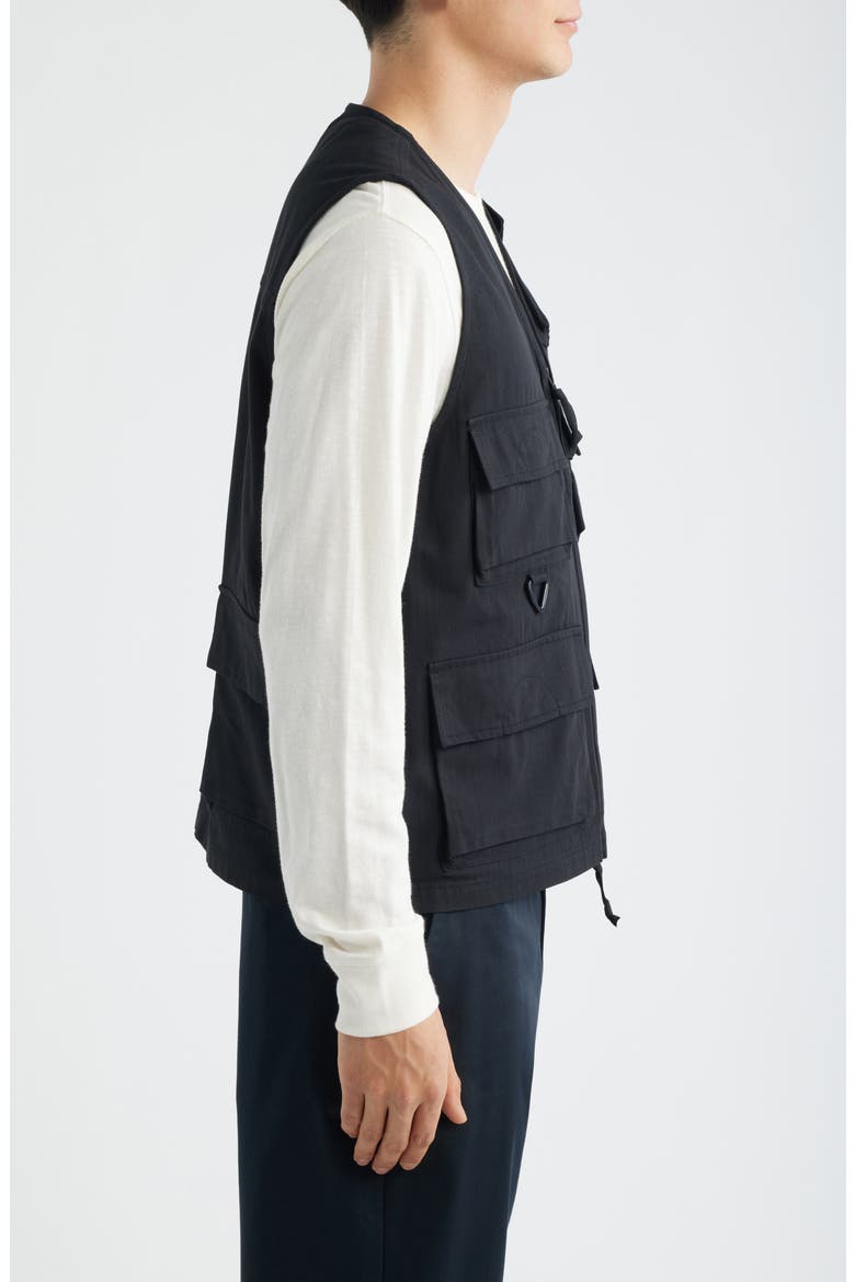 Takibi Herringbone Vest, Alternate, color, BLACK