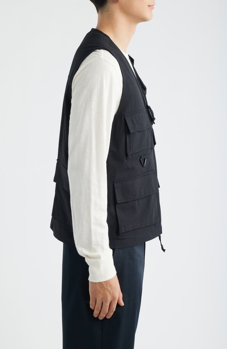 Snow Peak Takibi Herringbone Vest, Alternate, color, Black