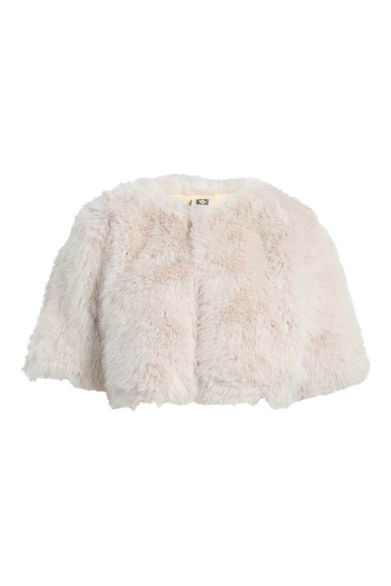 Faux Fur Shrug, Alternate, color, IVORY SHELL