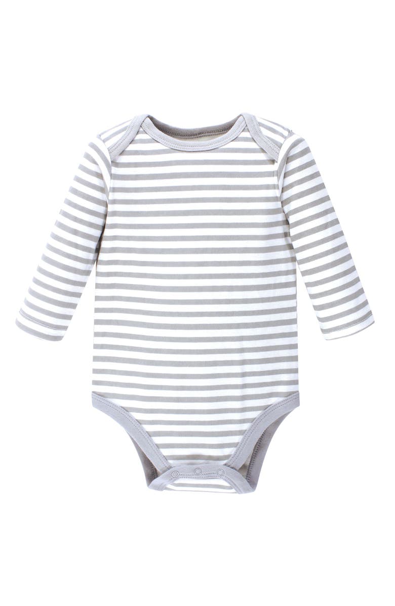 Hudson Baby Cotton Long-Sleeve Bodysuits 7-Pack, Alternate, color, Moon And Back