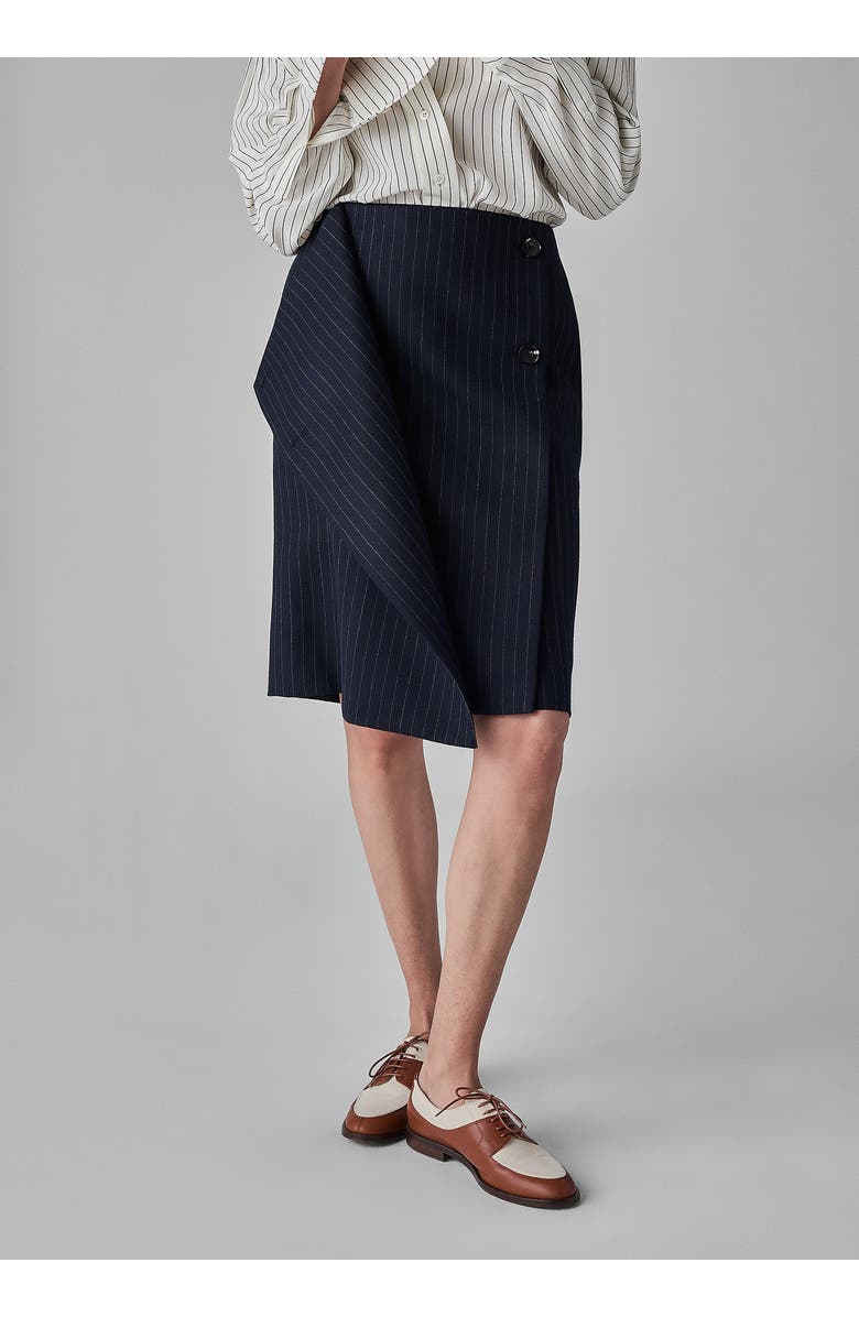 CO Wrap Skirt in Virgin Wool, Main, color, 