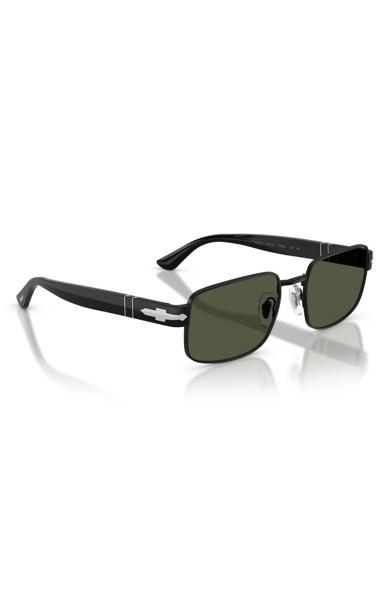 Persol 58mm Pillow Sunglasses, Alternate, color, Black / Green