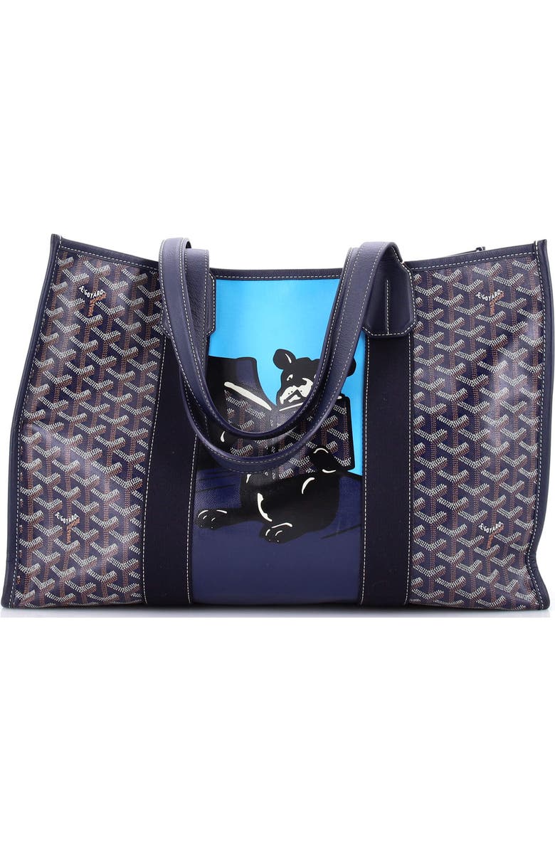 Pre-Owned Goyard Villette Tote Printed Coated Canvas MM, Main, color, Blue