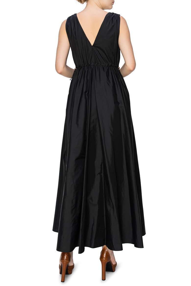 Ruched Maxi Dress, Alternate, color, BLACK