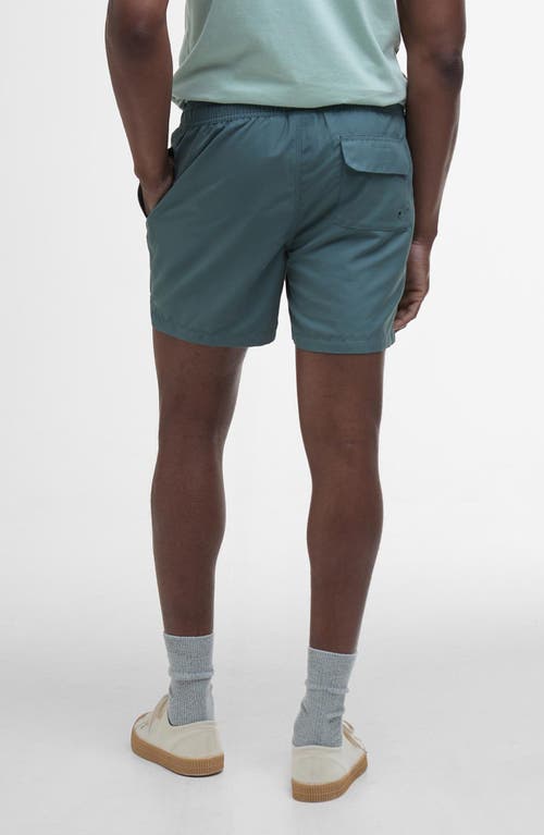 Barbour Staple Logo 5 Swim Shorts In Vintage Teal