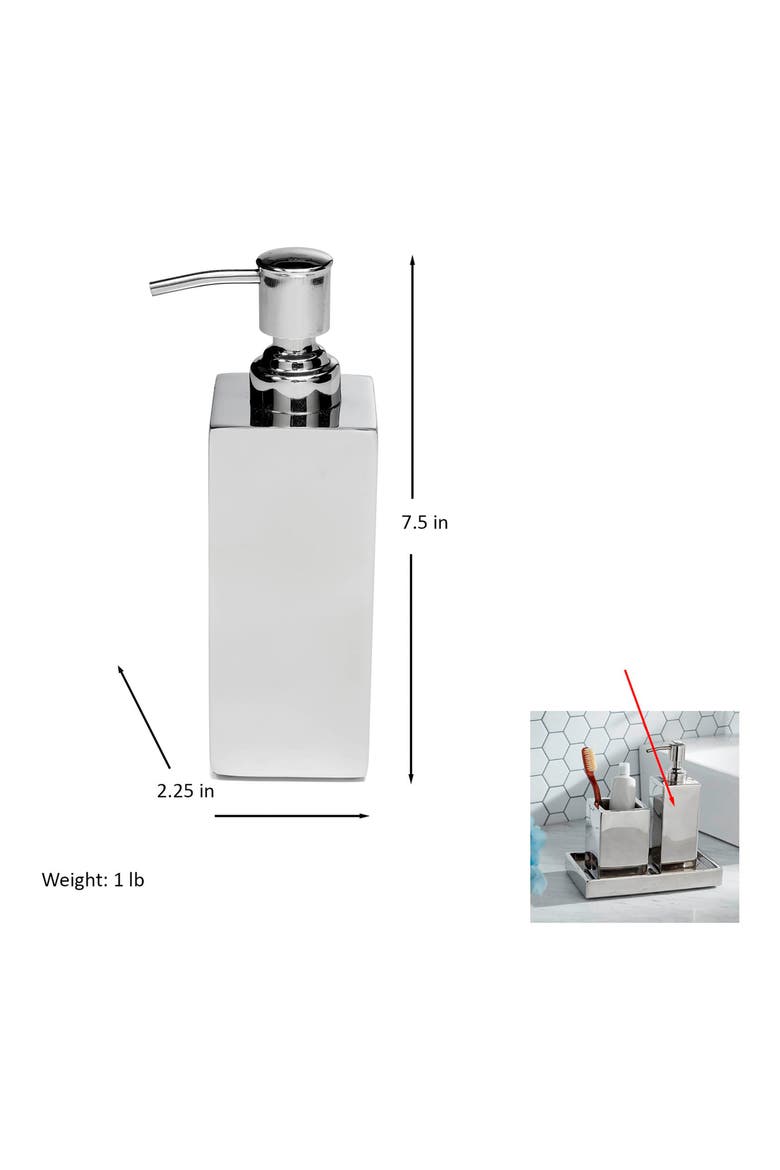 Modern Shiny 3-Piece Bathroom Set, Alternate, color, SILVER