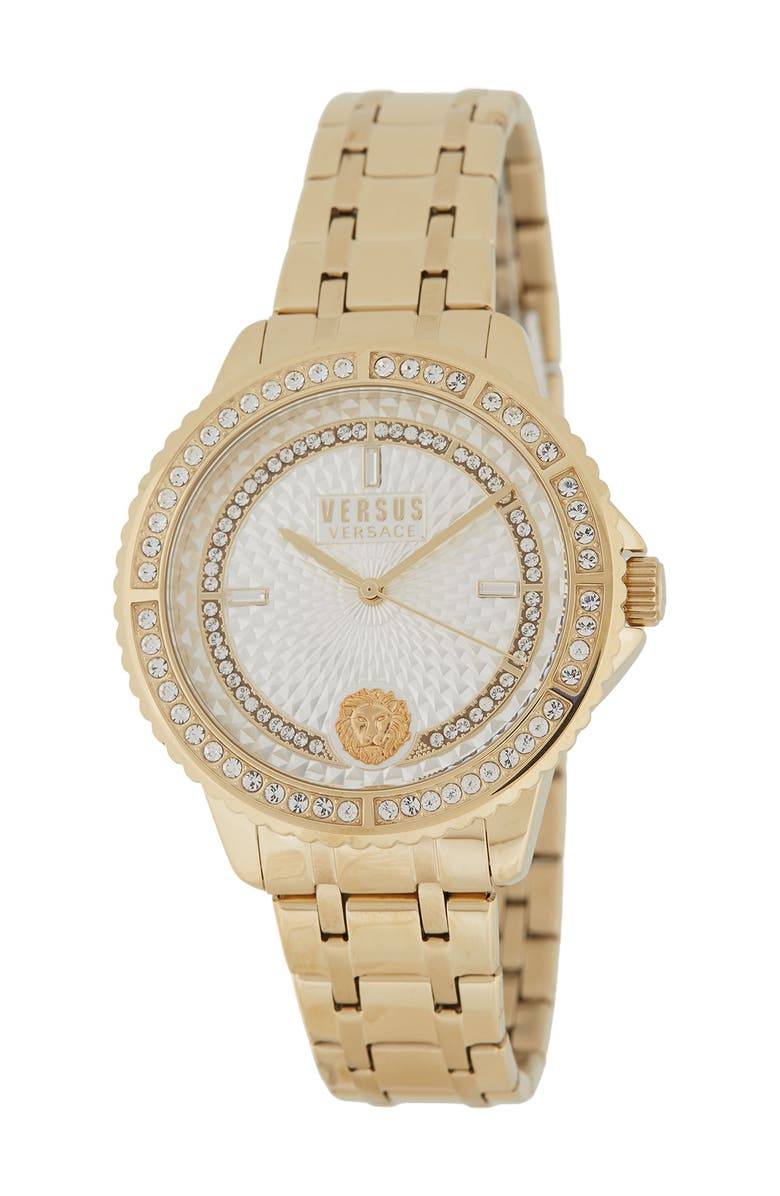 VERSUS Versace Crystal Bracelet Watch, 38mm, Main, color,