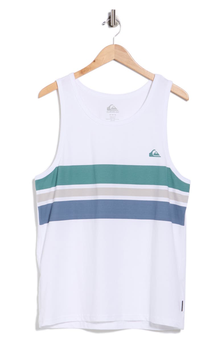Quiksilver OG Stripe Cotton Tank, Main, color, White