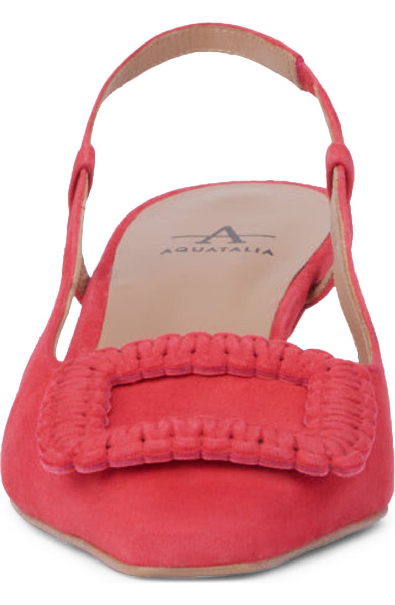 Aquatalia Arabella Kitten Heel Weatherproof Slingback Pump, Alternate, color, Raspberry