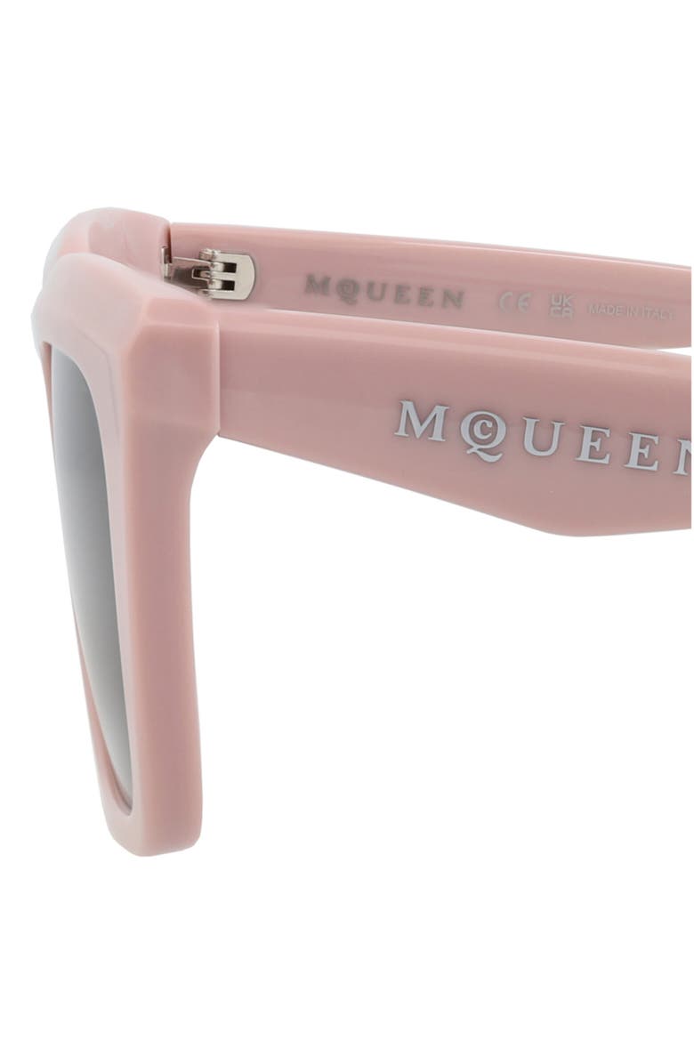 McQueen 53mm Square Sunglasses, Alternate, color, Pink Pink Grey