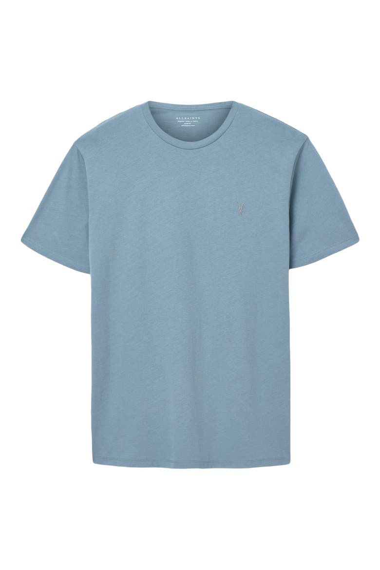Brace Cotton T-Shirt, Alternate, color, COASTLINE BLUE