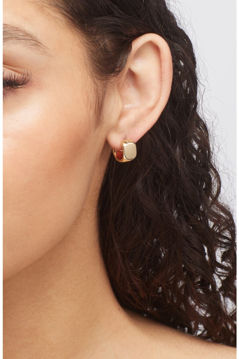 Mila Huggie Hoop Earrings, Alternate, color, HIGH POLISH GOLD