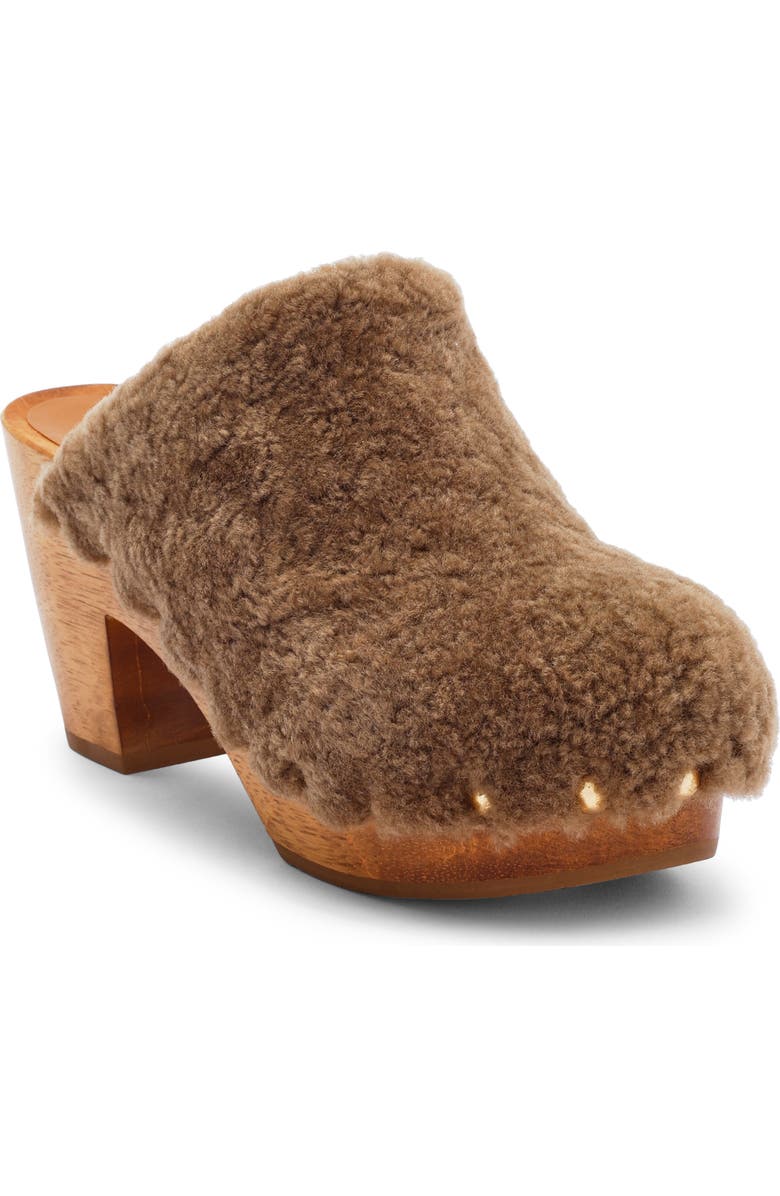 Beek Woodpecker Clog, Main, color, Bronze Shearling