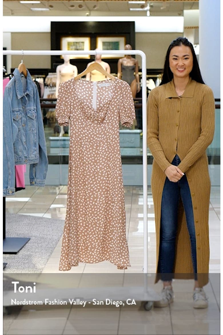 Franklin Print Puff Sleeve Midi Dress video